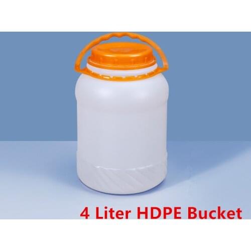 4 Liter Food Grade HDPE Plastic Bucket with Inner Cover Home Storage Container for Food Liquid Lotion Leakproof pail