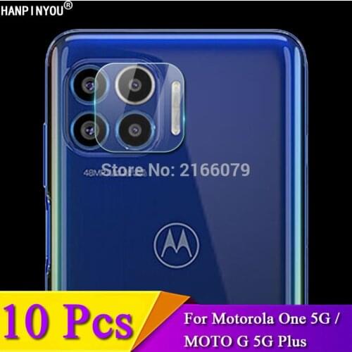 10Pcs For Motorola One 5G/MOTO G 5G Plus Clear Anti-Scratch Rear Camera Lens Protective Protector Cover Soft Tempered Glass Film