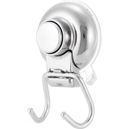 1pcs Powerful Suction Cup Hook Stainless Steel Vacuum Strong Suction Cup Double Hooks