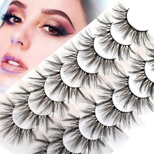 8 pairs of thick false eyelashes natural soft eyelash makeup dance eyelashes mink false eyelashes, sexy female makeup tools