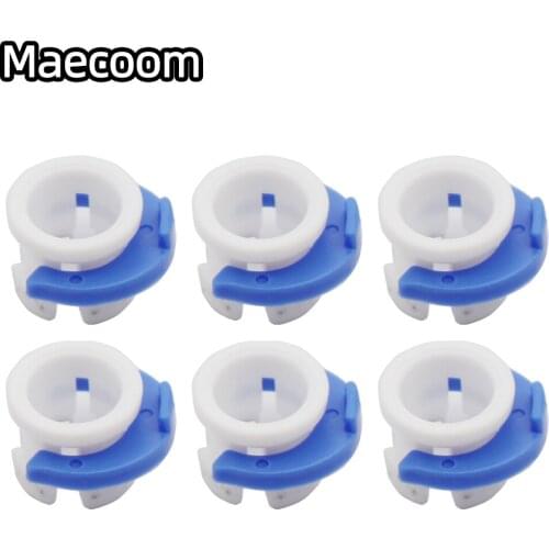 10pcs Pneumatic Connectors White Bowden Tube Clamp Blue Pipe Horse Clip Fixed 6mm 3D Printer Parts Shoe Coupling Collet Part