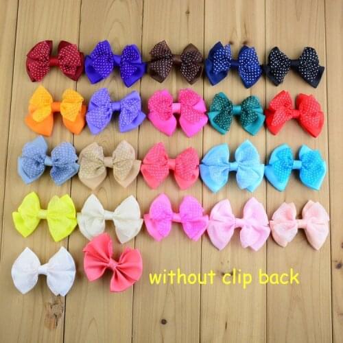 100 pcs/lot 2.75" Chiffon Korea Hairbows WITHOUT Clip
