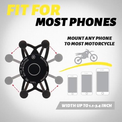 12V Motorcycle Phone QC3.0 USB Qi Fast Charging Wireless Charger Bracket Holder Car Phone Holder car Smartphone Support