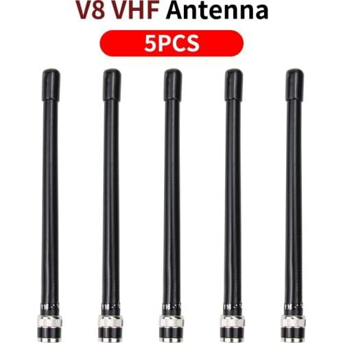 136-174MHz VHF Antenna 10W For Icom V8 V80 V80E V82 V85 V85E F3S VX200 VX500 16.3CM Length - 5 Pack