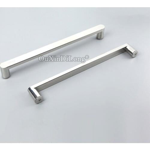 2PCS 304 Stainless Steel Frameless Shower Glass Sliding Door Handles Glass Door Pull / Push Handles Hole Distance 440mm/500mm