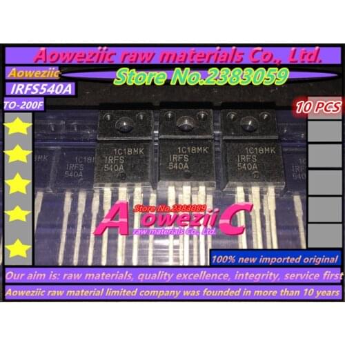 Aoweziic 100% new imported original IRFS540A TO 220-F 17A100V FET IC chip