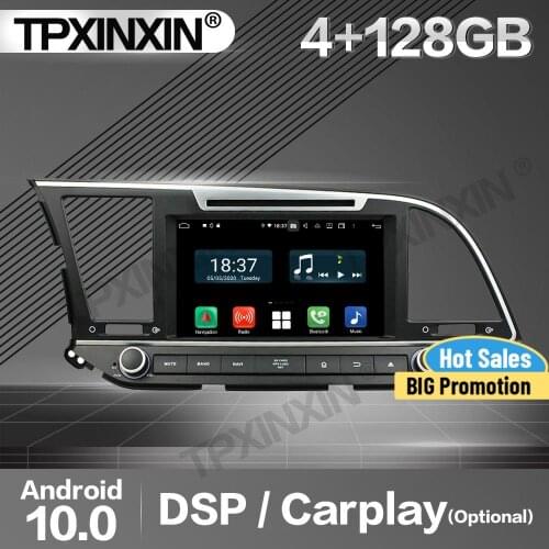 128G Carplay Car Radio 2 Din Stereo Receiver Android 10 For Hyundai Elantra 2019 GPS Navigation Player Audio Recorder Head Unit