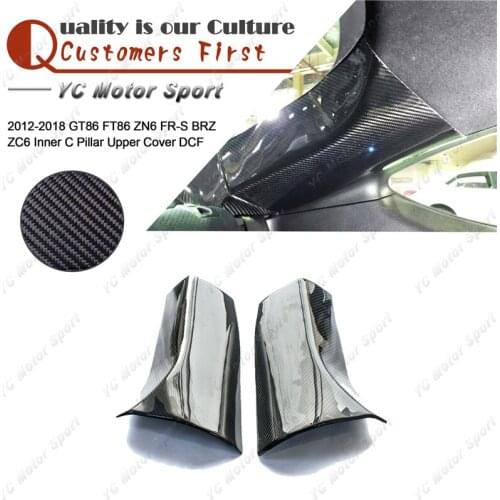 Car Accessories Dry Carbon Fiber Interior Trim Cover Fit For 2012-2018 GT86 FT86 ZN6 FR-S BRZ ZC6 Inner C Pillar Upper Cover