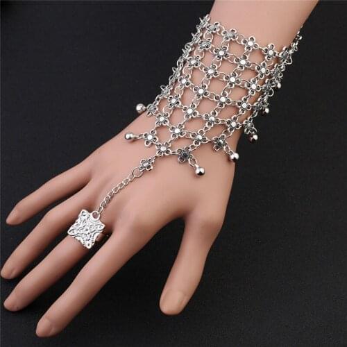 Bracelet for Women Luxury Jewelry Gifts Charm Bracelets Boho Bangles Punk Stainless Steel Jewelry Kpop Ring Chain Retro Indian