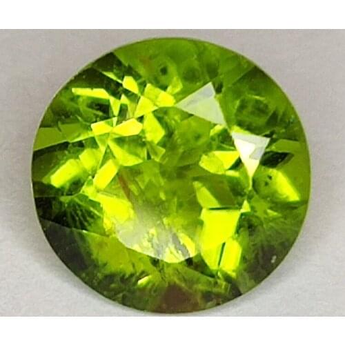 Gem gemstone GREEN PERIDOT Round Faceted 3.72ct. 10x10mm
