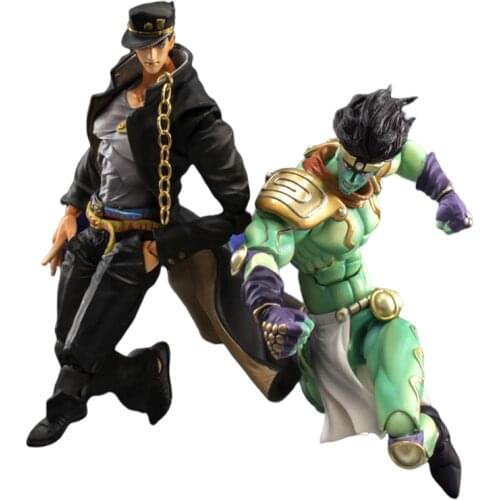 Original Anime Medicos JoJos Bizarre Adventure Kuujou Joutarou Star Platinum Finished Good Action Figure Collectible Model Toys