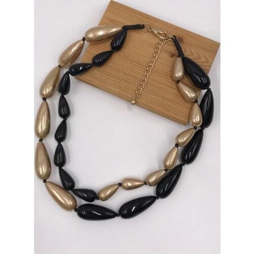 Kara&Kale Goth Fashion Jewelry Vintage Collar Necklace Acrylic&CCB Beads Earthy Collares Layered Necklace for Women Accessories