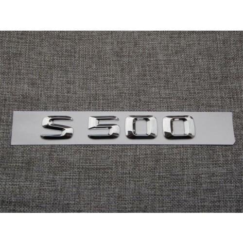 Chrome Number Letters Trunk Emblem Badge Emblems Badges for Mercedes Benz S500