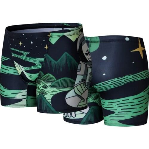 Summer Swimwear Men Breathable Tight Swimsuits Man Swim Trunks Plus Size Fashion Sexy Boxer Briefs Swimsuit Boys Beach Shorts