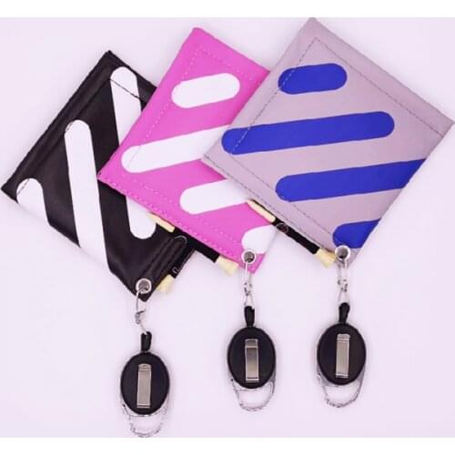 Multicolor Golf Towel Mini Clean Waterproof PU Golf Club Cleaner Tool With Hook 4.7x4.7inch For Man Women