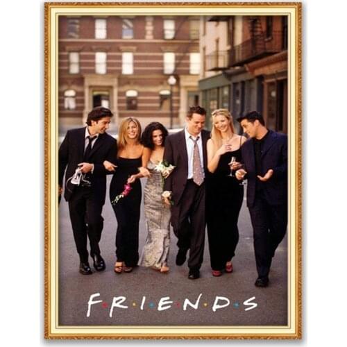 Friends Tv Show DIY 11CT Cross Stitch Embroidery Kits Needlework Craft Set Cotton Thread Printed Canvas Home Decoration Hot Sell