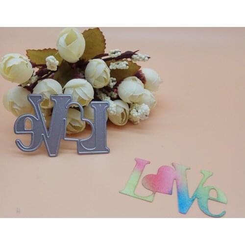 LOVE word letter with heart 2018 New Cutting Dies Scrapbooking Dies Metal Embossing Stamps and die for Card Making DIY