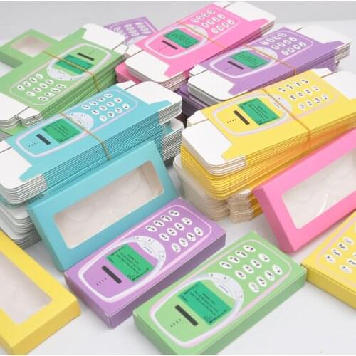 Wholesale paper eyelash box lash boxes packaging faux cils mink false eyelashes package paper lash case tray makeup gift vendors