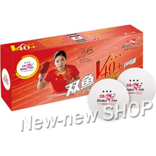 Original Double Fish 3-Star V40+ Table Tennis Balls 40+ New Material Seamed Plastic ABS Ping Pong Balls