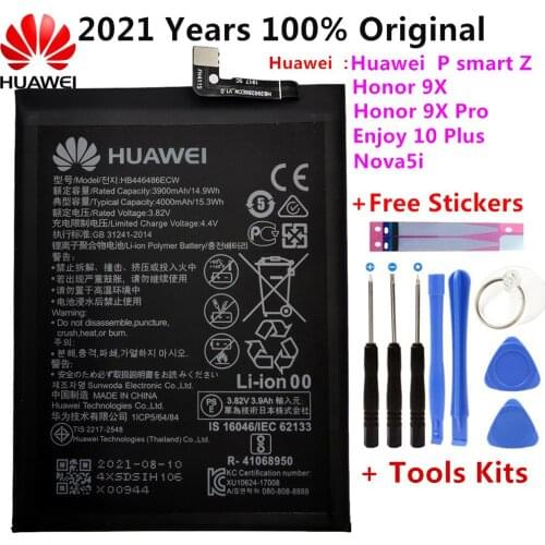 Original 4000mAh HB446486ECW Mobile Phone Battery For Huawei P20 lite (2019) / P Smart Z STK-LX1 ANE-AL00 TL00 ANE-LX1 LX2 LX3