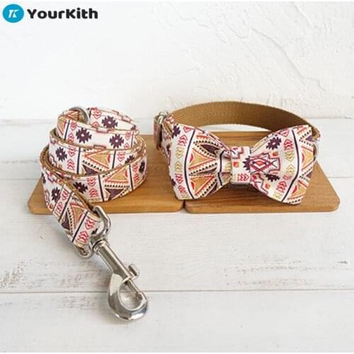 YourKith Nylon Dog Collar Personalized Pet Collar Engraved ID Tag Nameplate Leash For Small Medium Large Dogs Pitbull Pug