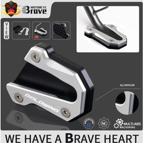 For Honda Goldwing GL1800 GL 1800 2017 2018 2019 2020 Motorcycle CNC Foot Kickstand Side Stand Enlarge Extension plate gold wing