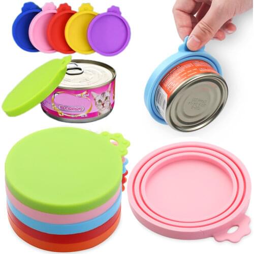 New 3 In 1 Silicone Can Lid Fresh Moisture-proof Magic Buckle Cover Kitchen Storage Preservation Clip Sealing Pet Daily Supplies
