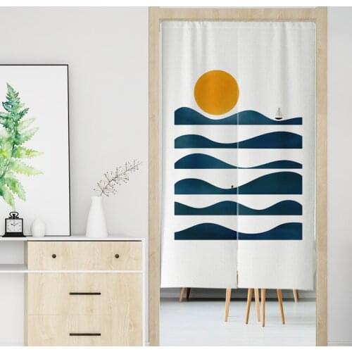 Modern Abstract Door Curtain Home Bedroom Kitchen Decoration Shade Curtain Hanging Curtain Toilet Feng Shui Curtain Noren
