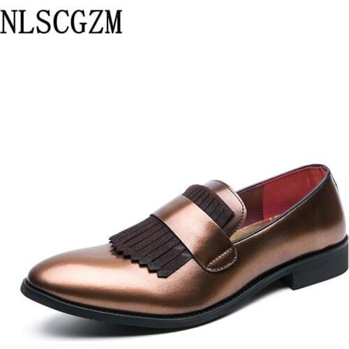 Formal Slip on Shoes Men Italian Office 2021 Oxford Shoes for Men Wedding Dress Men Dress Shoes Leather Coiffeur Zapatos Hombre