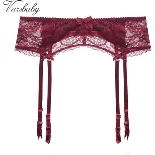 Varsbaby Ladies sexy floral lace bow underwear comfortable S M L XL garters