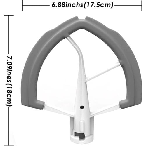 1Pcs Flex Edge Beater With Flexible Silicone Edges Spare Replacement Parts For KitchenAid Mixer 5.5-6 QT Bowl Lift Stand Mixer