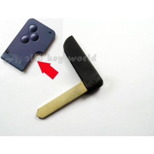 10PCS/lot For Renault Megane Smart Key Uncut Blade /Insert Small Key Blade For Smart Card