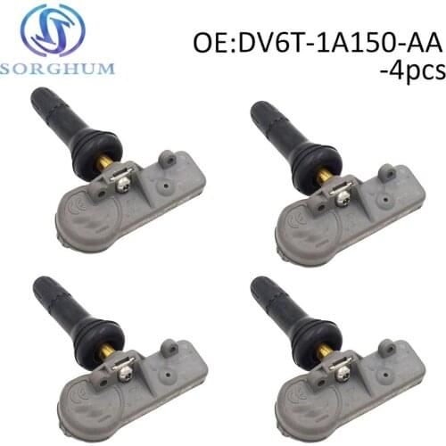 4pcs DV6T-1A150-AA Car Tire Pressure Sensor TPMS 433MHz Fits For Ford Escape C520 2012-2017