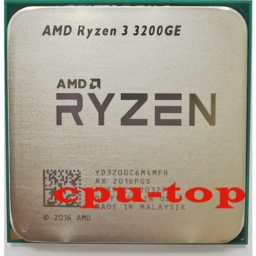 AMD Ryzen 3 3200GE R3 3200GE 3.3 GHz Quad-Core Quad-Thread 35W CPU Processor L3=4M YD3200C6M4MFH Socket AM4