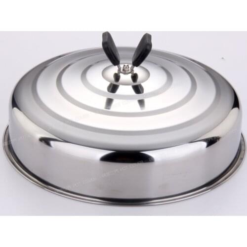 Large capacity stainless steel super high cover steamer soup pot cover saucepan skillet wok pan lid kitchen cookware