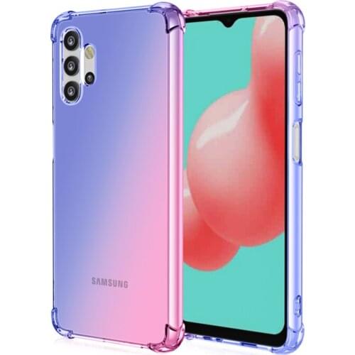 Fashion Soft Gradient Anti-dust Case for Samsung Galaxy S21 Ultra S20 FE Note 20 A32 5G A12 A42 A52 A72 A21S A22 A82 M32 Cover