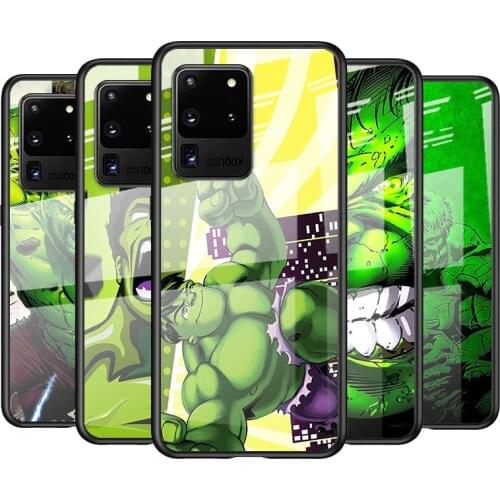 Tempered Glass Cover Cool Marvel Hulk Art For Samsung Galaxy S21 Ultra Plus 5G M51 M31 M21 Shockproof Shell Phone Case