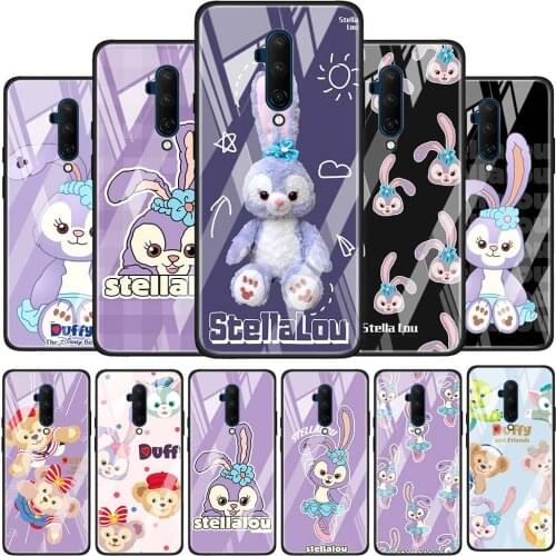 Stellalou rabbit Glossy Protection Cover for OnePlus 9R 9 8T 8 7T 7 Pro Nord Z 5G Luxury Tempered Glass Phone Case