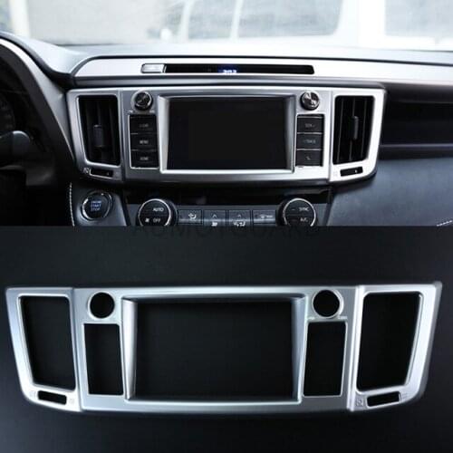 For Toyota RAV4 RAV 4 2016 2017 ABS Matte Chrome Air Conditioner Middle Central Outlet Air Vent Accessories Moulding Trim 1PCS