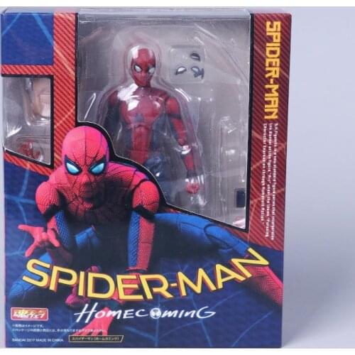 Marvel Action Figures Spider Man Shf Multi Joint Movable Gk Hand Model Doll Home And Car Decoration Childrens Toys Gifts