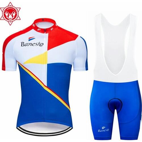 Banesto Cycling Jersey 2020 Pro Team Men Cycling Set Racing Bike Clothing Suit Breathable Mountain Bike Clothing Sportwears