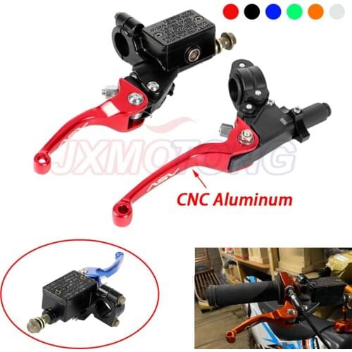 RACING PARTS ASV Logo CNC Folding Brake Lever ASV Clutch Lever With Front Pump Fit CRF KLX YZF RMZ Motorcycle Dirt Bike