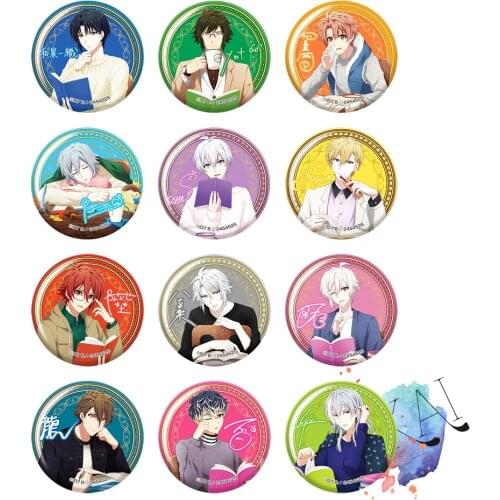 IDOLiSH7 Game badge Anime IZUMI IORI IZUMI MITSUKI OSAKA SOGO ROKUYA NAGI NANASE RIKU KUJO TENN MOMO Metal Badge Brooch Pins