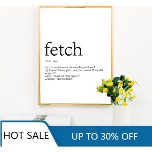 Fetch Definition Movie Mean Girls Dictionary Wall Art Canvas Painting Posters Prints Dorm Office Wall Decor Home Decoration