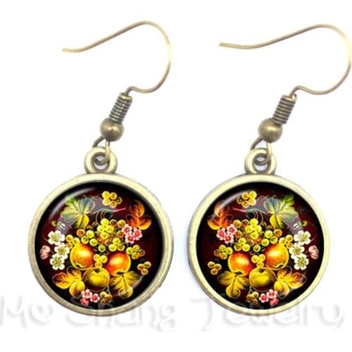 Mandala Flower Design Time Gem Drop Earrings European And American Jewelry Best Gift For Friends