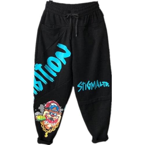 Cartoon Print Letter Sweatpants Men 2021 Summer New Joggers Pants Sports Trousers Men Hip Hop Streetwear Casual Harem Pants Male