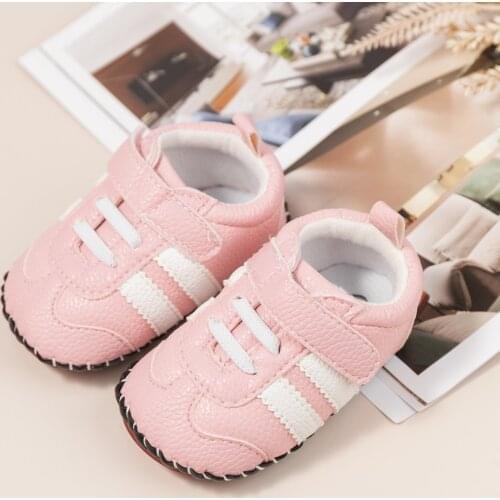 KIDSUN Newborn Baby Girls Shoes Flower PU Leather Soft Sole Non Slip Crib Spring Autumn Toddler First Walkers Infant Boys Shoes