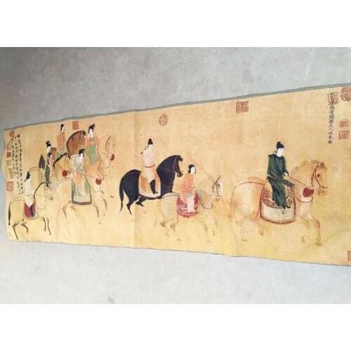 Brocade cloth embroidery embroidery painting banner painting of lady for map