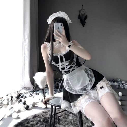 Pajamas Costumes Erotic Women Adult SexyTemptation Maid Outfit Cosplay Lingerie Lace Temptation Out Erotic Girl Cosplay Uniform