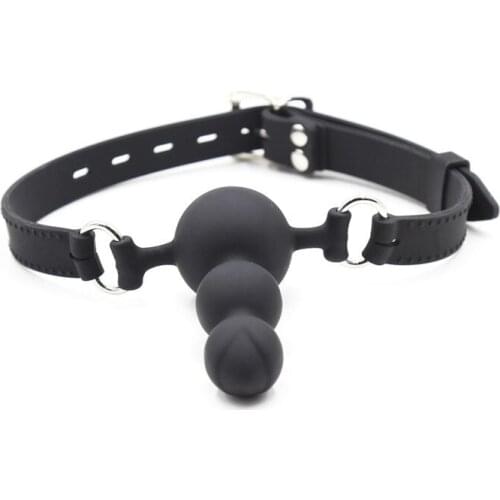 Full Silicone Anal Plugs Ball Gag Mouth Plug Oral Gag Sm Products Sex Tools for Sale Bondage Gear Sex Toys Bondage Restraints